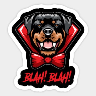 Rottweiler Halloween Vampire Sticker